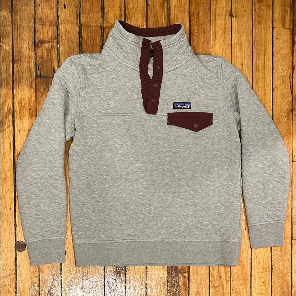 Women’s Patagonia Organic Cotton Quilt Snap-T Pullover Size Small